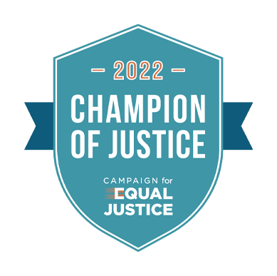 2021 Champion of Justice badge