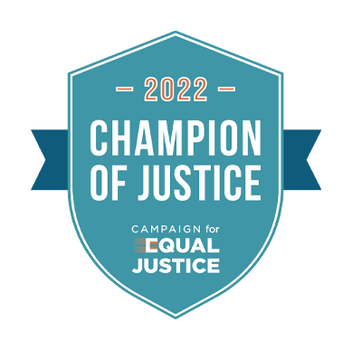 2021 Champion of Justice badge