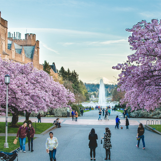 Image of students walking on campus.