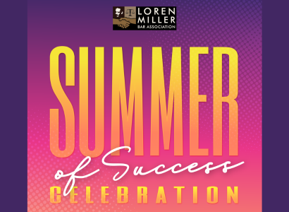Flyer for Loren Miller Bar Association Summer of Celebration 2023