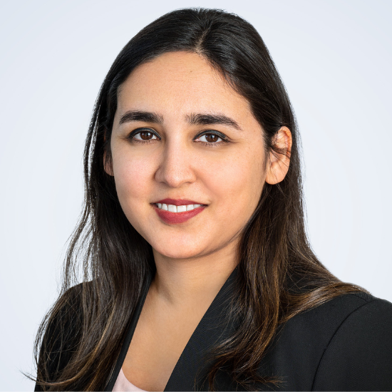 Portrait of Pacifica attorney Meha Goyal, who worked with VECINA to help secure asylum for a client.